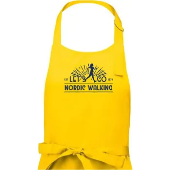 Kuchyňská zástěra Let's go nordic walking - vintage - Dámská zástěra na vaření - Univerzální velikost ( Žlutá )