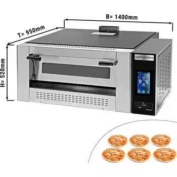 Pec na pizzu G.Gastro Plynová pec na pizzu - 6x 30 cm