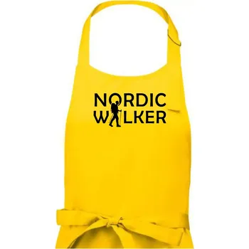 Kuchyňská zástěra Nordic walker - muž - Pánská zástěra na vaření - Univerzální velikost ( Žlutá )