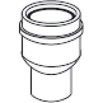 Kouřovod Redukce centrická Almeva AL1 DN 60/80, černá