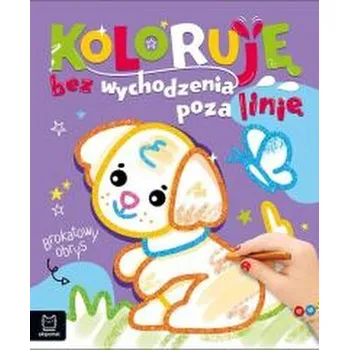 Cizojazyčná kniha Koloruję bez wychodzenia poza linię Piesek brokat - Agata Kaczyńska