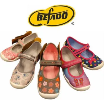 Dívčí pantofle Befado papuče baleríny - suchý zip dívčí Velikost: 31