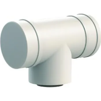 Kouřovod Revizní T-kus se změnou směru (LET) Almeva LIK DN 60/100, černá