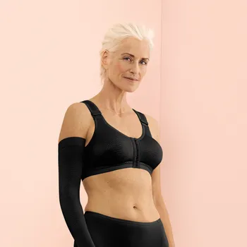 Podprsenka London kompres. odlehč. bandáž zapínání vpředu 1100 black - Anita Care 001 black 110C