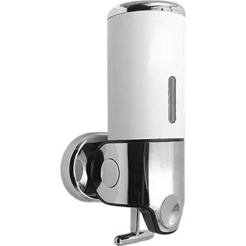 Dávkovač mýdla Nástěnný dávkovač mýdla a šamponu 500ml Voděodolný zásobník do koupelny Pumpička na tekutinu Šrouby a klíče v balení bílá