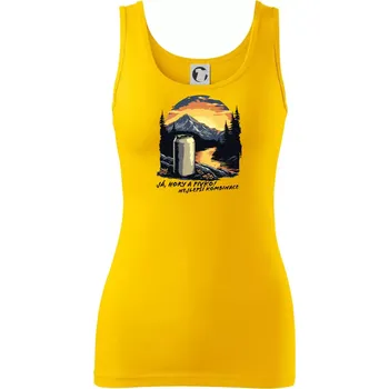 Dámské tričko Já hory a pivko nejlepší kombinace - Dámské tílko - XL ( Žlutá )