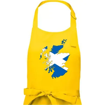Kuchyňská zástěra Skotsko mapa - Pánská zástěra na vaření - Univerzální velikost ( Žlutá )