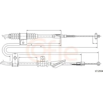 Lanko parkovací brzdy Lanovod parkovací brzdy COFLE 17.2554