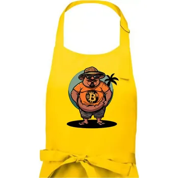 Kuchyňská zástěra Hodler v důchodu - Dámská zástěra na vaření - Univerzální velikost ( Žlutá )