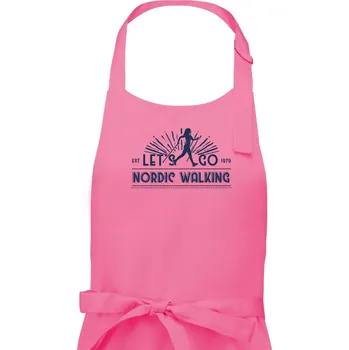 Kuchyňská zástěra Let's go nordic walking - vintage - Pánská zástěra na vaření - Univerzální velikost ( Růžová )