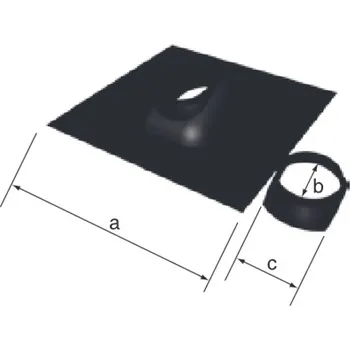 Kouřovod Almeva – Střešní průchodka 25°-45° UNI Almeva ZUB DN 60/100-80/125, černá