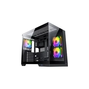 1stCOOL skříň DREAMER, Mid Tower, AU, USB 3.0, USB-C, 3x 120mm ARGB Fan, černá CT-DREAMER-AU-USB3-CA