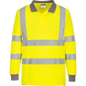 PortWest | Eco Hi-Vis L/S Polo (6 ks v balení) - Yellow / L / L / žlutá