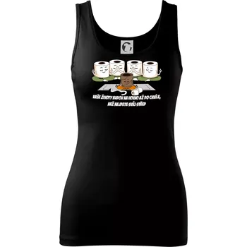 Dámské tričko Vaše životy budou na hovno jóga - Dámské tílko - S ( Černá )