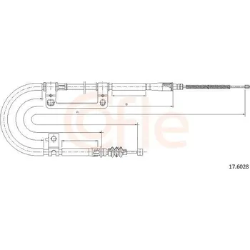 Auto-moto Tažné lanko, parkovací brzda COFLE 17.6028