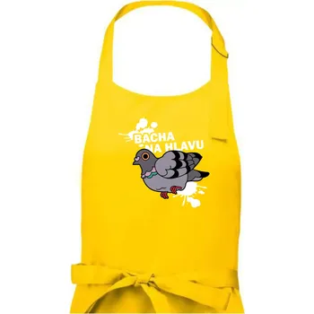 Kuchyňská zástěra Bacha na hlavu - Dámská zástěra na vaření - Univerzální velikost ( Žlutá )