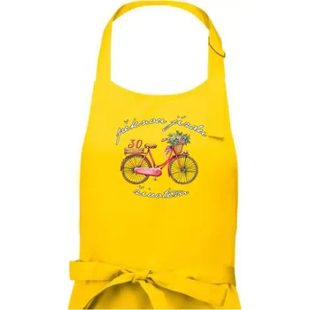 Kuchyňská zástěra Pěknou jízdu životem 30 - Dámská zástěra na vaření - Univerzální velikost ( Žlutá )