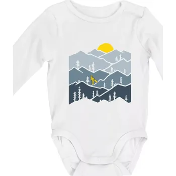 Nordic walking hory - Body kojenecké s dlouhým rukávem - Dlouhý r. do 3 měs ( Bílá )