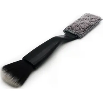 Klasická kytara Kartáč na čištění kytary s dvojitou hlavou Jemný prachový kartáček na hmatník a tělo nástroje Péče o kytaru Akustická i elektrická černá