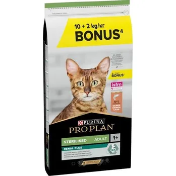 Krmivo pro kočku Pro Plan Cat Adult Sterilised Renal Plus losos 10 + 2 kg