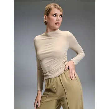 Dámská halenka Sinsay - Nabíraná halenka - krémová - 3909Z-12X - 3909Z-12X-XS-3