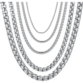 Řetízek Ewena Ocelový řetízek kostičkový 60 cm průměr, šířka mm: 2,5 + dárkové balení