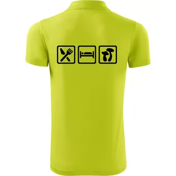 Pánská košile Eat Sleep Houbaření - Polokošile Victory sportovní (dresovina) - 3XL ( Limetková )