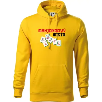 Pánská mikina Mahjongový mistr - Mikina pánská Cape s kapucí - 2XL ( Žlutá )