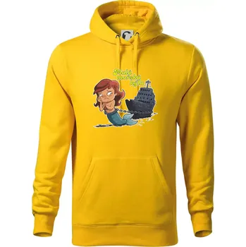Pánská mikina Malá mořská kýla - Mikina pánská Cape s kapucí - 5XL ( Žlutá )