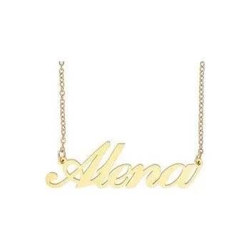 Přívěsek Ewena Řetízek z oceli se jménem Alena zlatá ocel