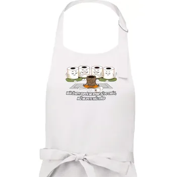 Kuchyňská zástěra Vaše životy budou na hovno jóga - Dámská zástěra na vaření - Univerzální velikost ( Bílá )