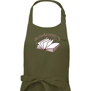 Kuchyňská zástěra Ne, raději knihu - Dámská zástěra na vaření - Univerzální velikost ( Khaki )