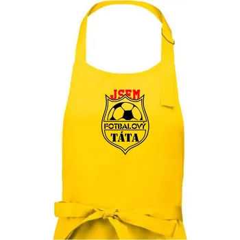 Kuchyňská zástěra Jsem Fotbalový táta - Pánská zástěra na vaření - Univerzální velikost ( Žlutá )