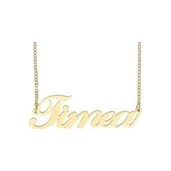 Řetízek Ewena Řetízek z oceli se jménem Timea zlatá ocel