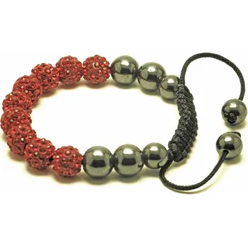 Náramek Ewena Stahující náramek s kuličkami různé barvy Barva: Červená