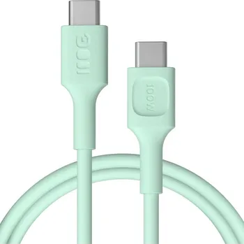 Datový kabel GREEN CELL Kabel USB-C / USB-C Greencell PowerFlex 120cm PD 100W zelený silikonový