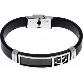 Náramek Ewena Náramek ocel/kaučuk kotva + dárkové balení