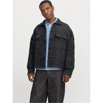 Pánská casual bunda Jack and Jones Winter Overshirt Black M