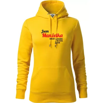 Dámská mikina Jsem manželka-uklizečka-kuchařka-taxík - Mikina dámská Cape s kapucí - XS ( Žlutá )