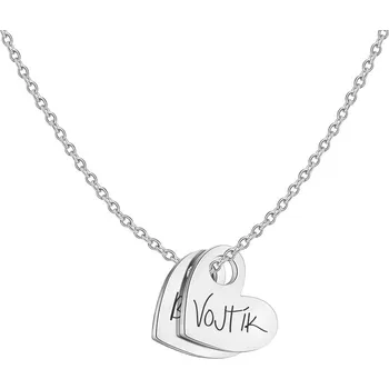 Náhrdelník Šperky4U Personalizovaný ocelový náhrdelník se srdíčky - OPD1001-2