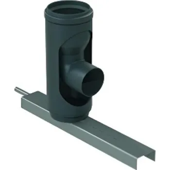 Kouřovod Patní koleno starr 87° s kotvením redukované Almeva Starr DN 60/80, černá