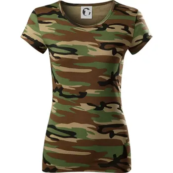 Dámské tričko MyShirt maskáč - Dámské maskáčové triko - XS ( Hnědý maskáč )