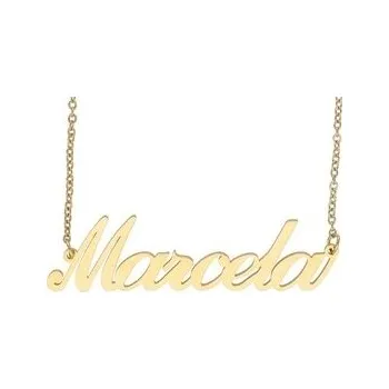 Přívěsek Ewena Řetízek z oceli se jménem Marcela zlatá ocel