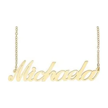 Řetízek Ewena Řetízek z oceli se jménem Michaela zlatá ocel