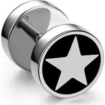 Piercing Ewena Piercing činka stříbrná z chirurgické oceli hvězdička