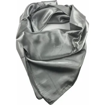 Šátek Ewena Saténový jednobarevný šátek 85 x 85 cm - šedá