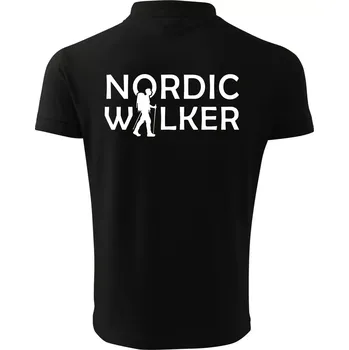 Pánská košile Nordic walker - muž - Polokošile pánská Pique Polo 203 - S ( Černá )