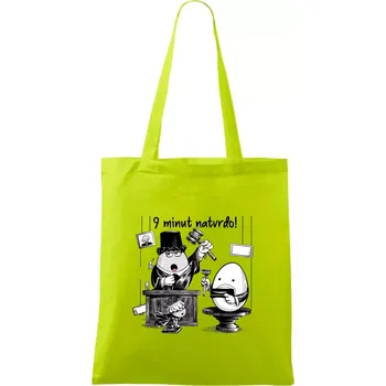 9 minut natvrdo - Taška bavlněná - 42 x 38 cm ( Limetková )