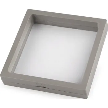 Dárková krabička Krabička s průhlednou fólií k vystavení zboží a dárkovému balení 11x11 cm Varianta: 2 šedá, Balení: 10 ks