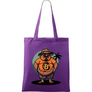 Nákupní taška Hodler v důchodu - Taška bavlněná - 42 x 38 cm ( Fialová )